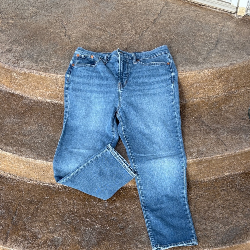 Madewell Women's Straight Leg Blue Jeans